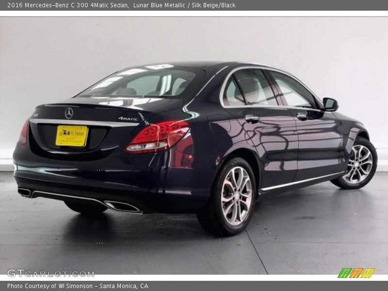 Lunar Blue Metallic / Silk Beige/Black 2016 Mercedes-Benz C 300 4Matic Sedan
