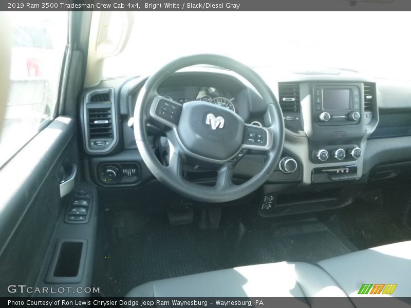 Bright White / Black/Diesel Gray 2019 Ram 3500 Tradesman Crew Cab 4x4