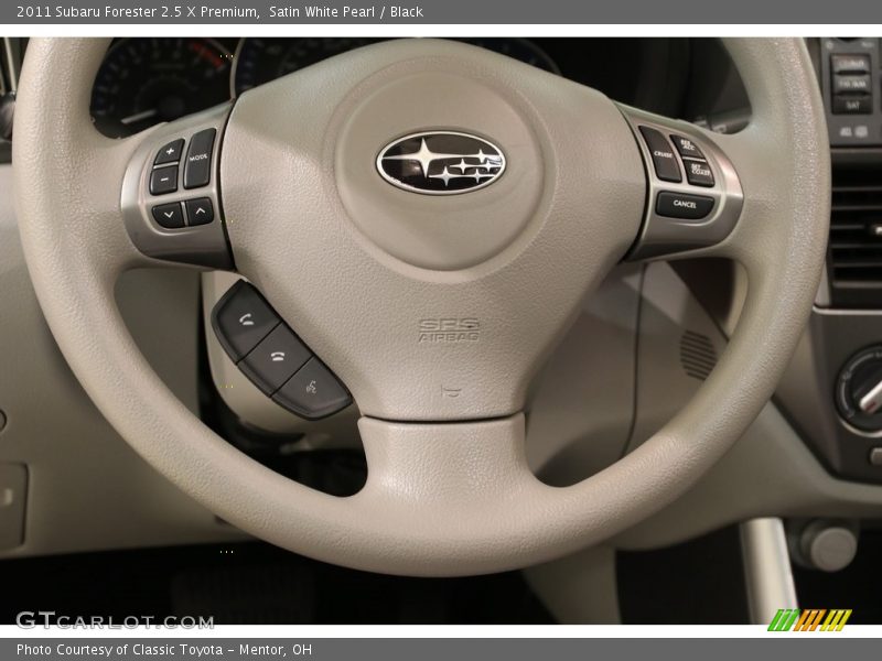 Satin White Pearl / Black 2011 Subaru Forester 2.5 X Premium