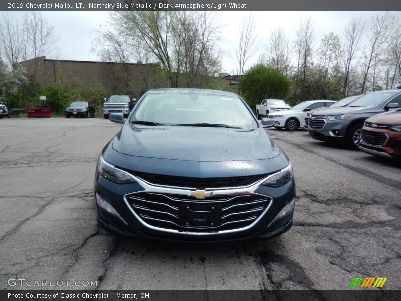 Northsky Blue Metallic / Dark Atmosphere/Light Wheat 2019 Chevrolet Malibu LT