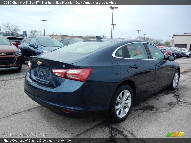 Northsky Blue Metallic / Dark Atmosphere/Light Wheat 2019 Chevrolet Malibu LT