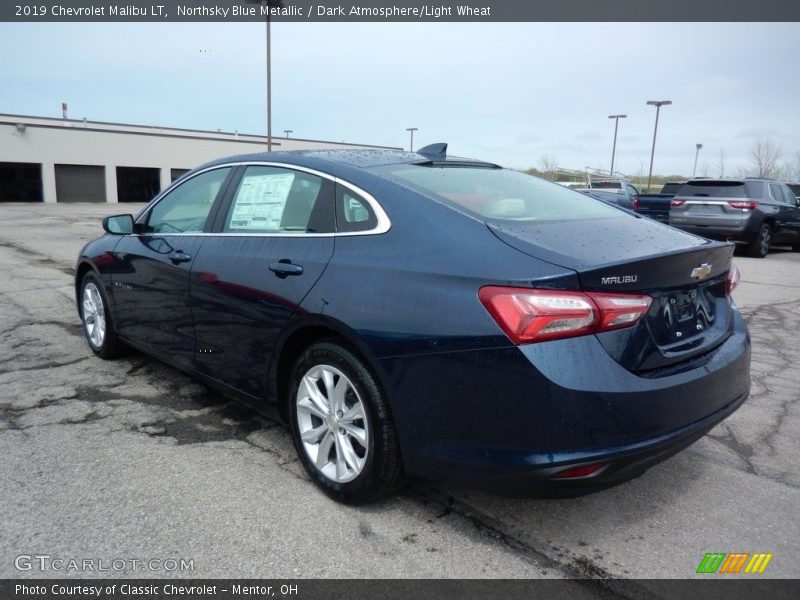 Northsky Blue Metallic / Dark Atmosphere/Light Wheat 2019 Chevrolet Malibu LT