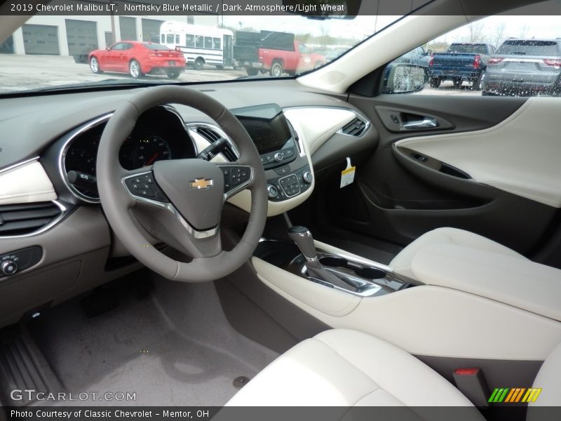 Northsky Blue Metallic / Dark Atmosphere/Light Wheat 2019 Chevrolet Malibu LT
