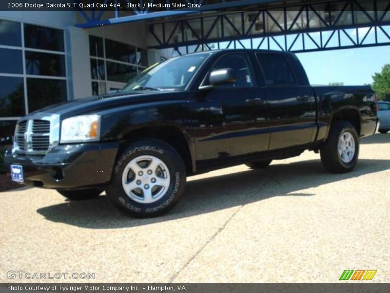 Black / Medium Slate Gray 2006 Dodge Dakota SLT Quad Cab 4x4