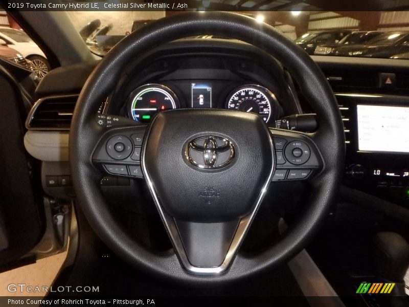 Celestial Silver Metallic / Ash 2019 Toyota Camry Hybrid LE