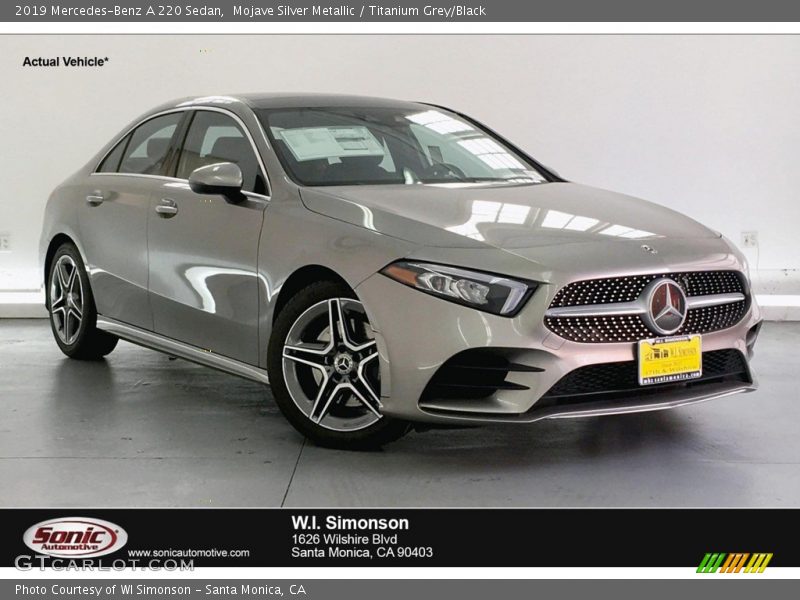 Mojave Silver Metallic / Titanium Grey/Black 2019 Mercedes-Benz A 220 Sedan