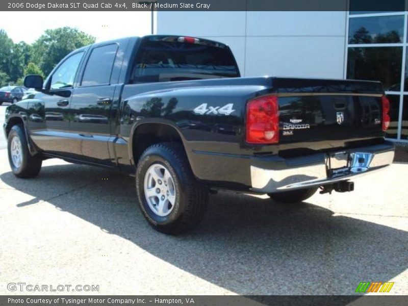 Black / Medium Slate Gray 2006 Dodge Dakota SLT Quad Cab 4x4