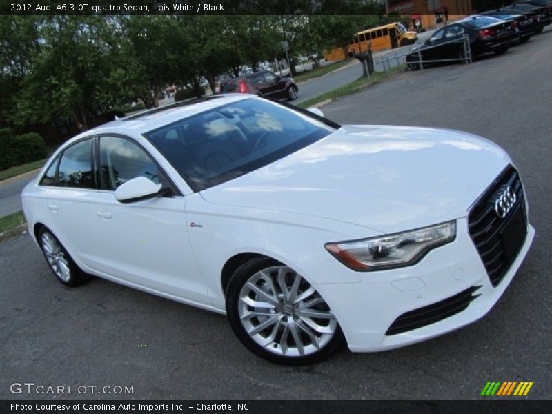 Ibis White / Black 2012 Audi A6 3.0T quattro Sedan