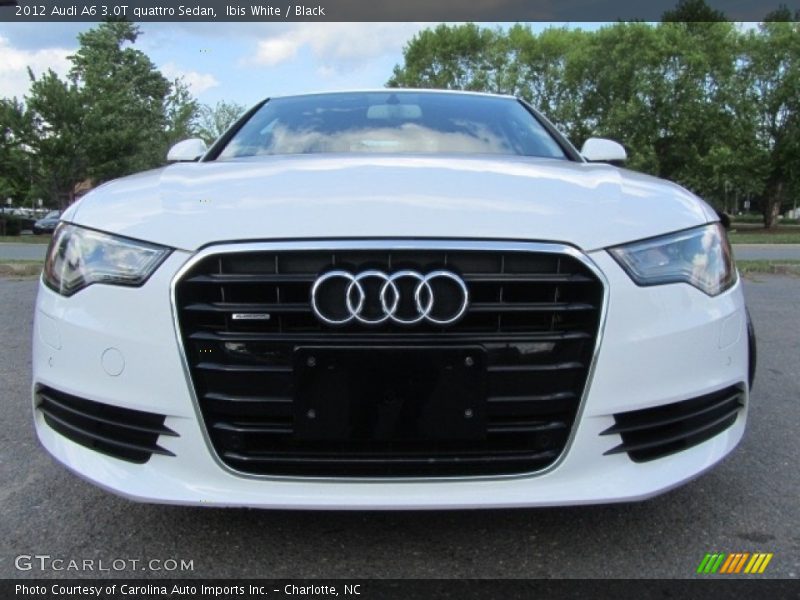 Ibis White / Black 2012 Audi A6 3.0T quattro Sedan