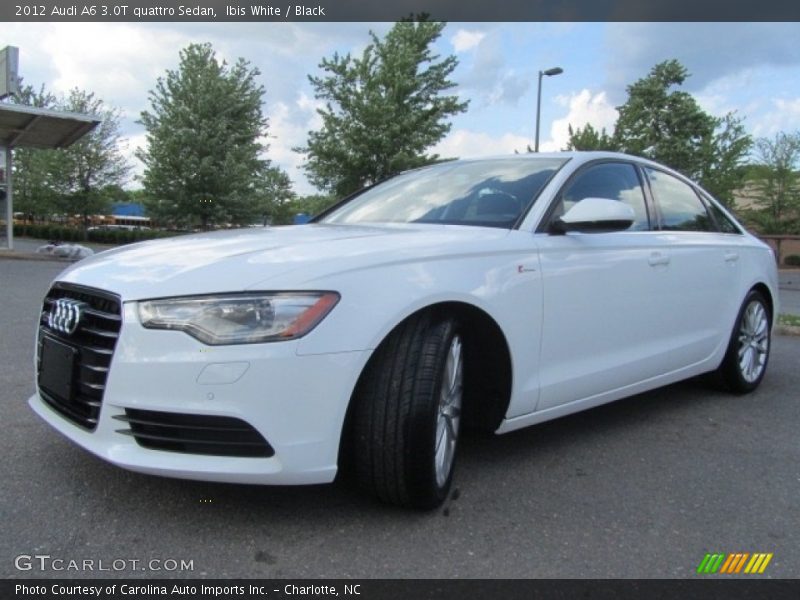 Ibis White / Black 2012 Audi A6 3.0T quattro Sedan