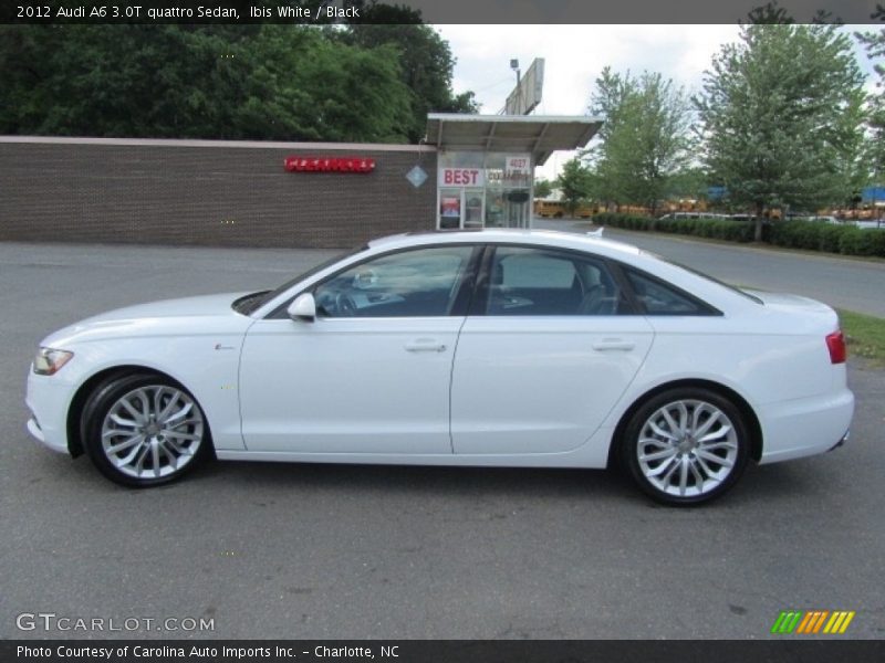 Ibis White / Black 2012 Audi A6 3.0T quattro Sedan