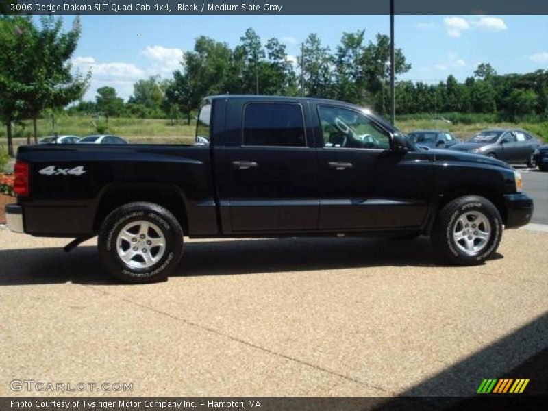 Black / Medium Slate Gray 2006 Dodge Dakota SLT Quad Cab 4x4