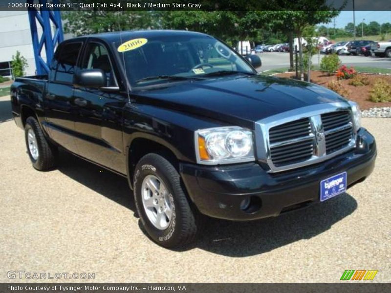 Black / Medium Slate Gray 2006 Dodge Dakota SLT Quad Cab 4x4