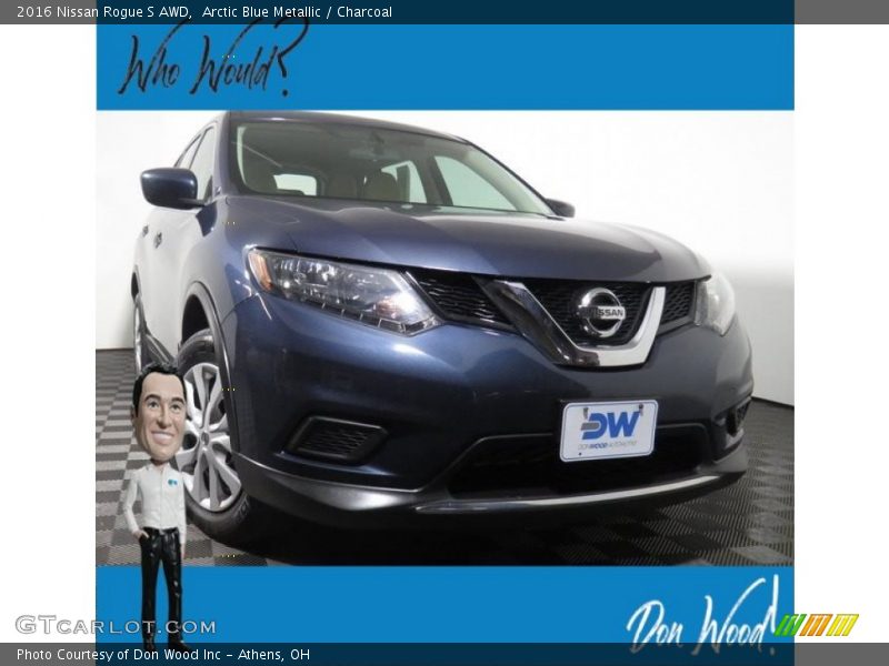 Arctic Blue Metallic / Charcoal 2016 Nissan Rogue S AWD