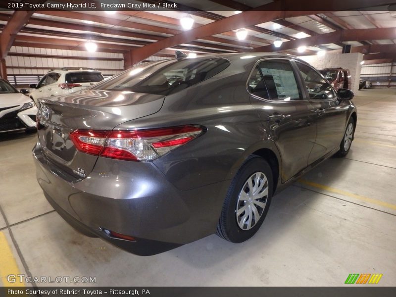 Predawn Gray Mica / Black 2019 Toyota Camry Hybrid LE