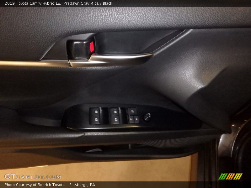 Predawn Gray Mica / Black 2019 Toyota Camry Hybrid LE