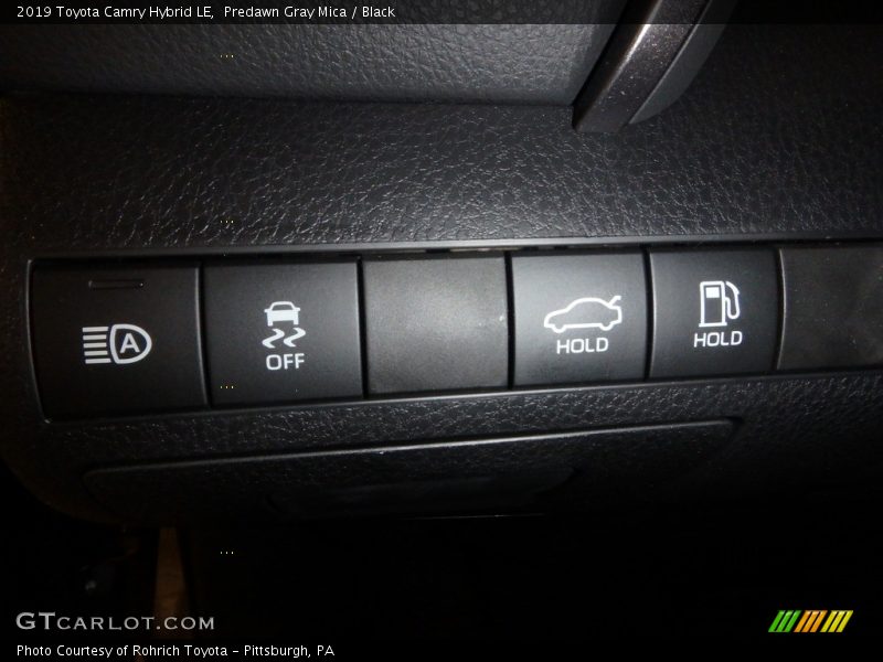 Predawn Gray Mica / Black 2019 Toyota Camry Hybrid LE