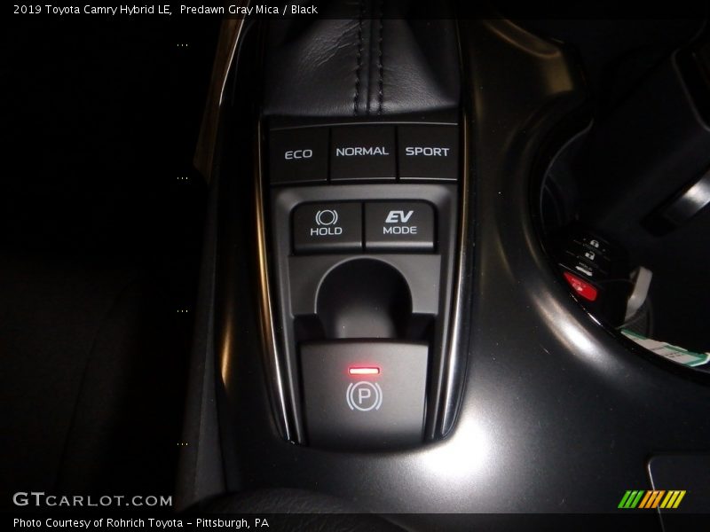 Predawn Gray Mica / Black 2019 Toyota Camry Hybrid LE