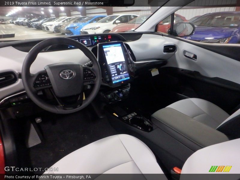 Supersonic Red / Moonstone 2019 Toyota Prius Limited