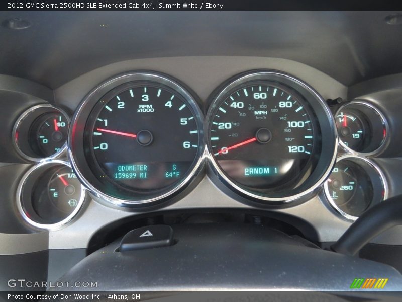 Summit White / Ebony 2012 GMC Sierra 2500HD SLE Extended Cab 4x4
