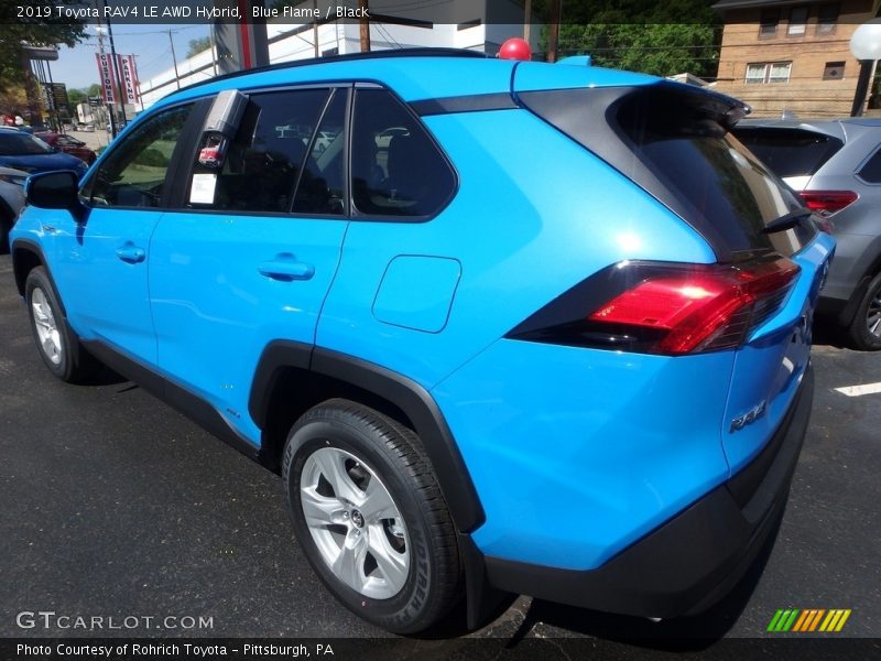 Blue Flame / Black 2019 Toyota RAV4 LE AWD Hybrid