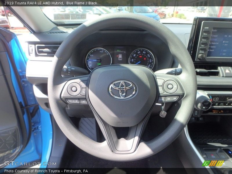 Blue Flame / Black 2019 Toyota RAV4 LE AWD Hybrid