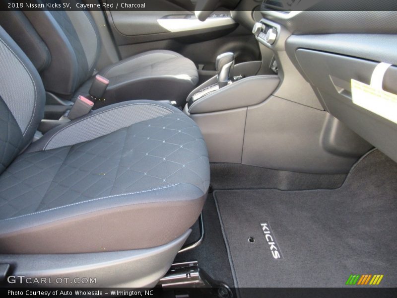 Cayenne Red / Charcoal 2018 Nissan Kicks SV