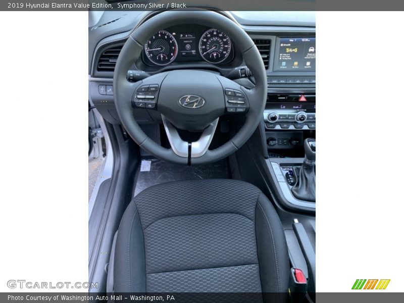 Symphony Silver / Black 2019 Hyundai Elantra Value Edition
