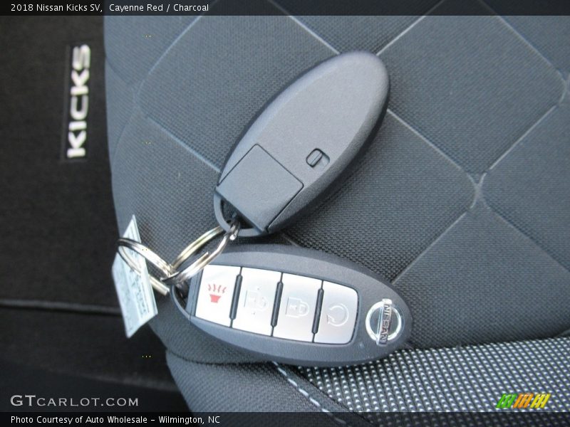 Cayenne Red / Charcoal 2018 Nissan Kicks SV