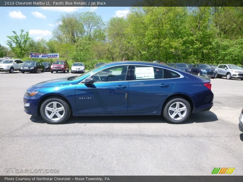 Pacific Blue Metallic / Jet Black 2019 Chevrolet Malibu LS