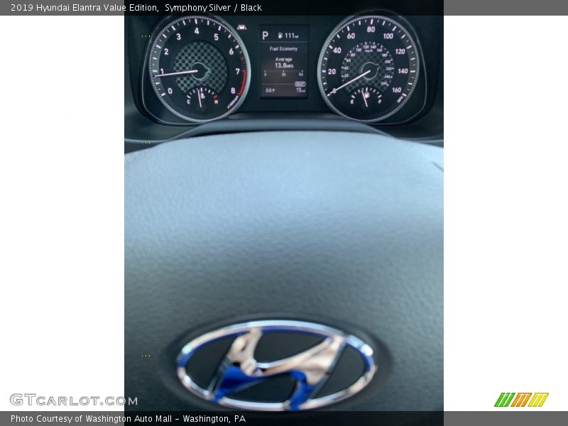 Symphony Silver / Black 2019 Hyundai Elantra Value Edition