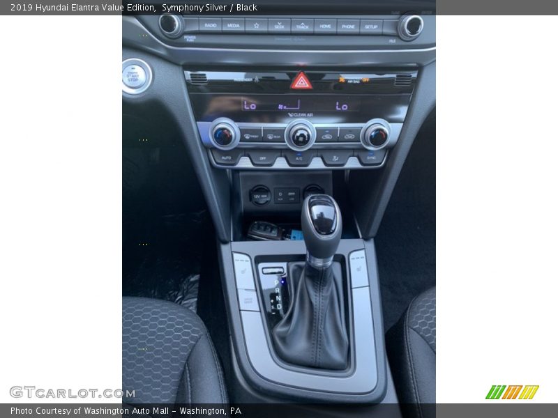 Symphony Silver / Black 2019 Hyundai Elantra Value Edition
