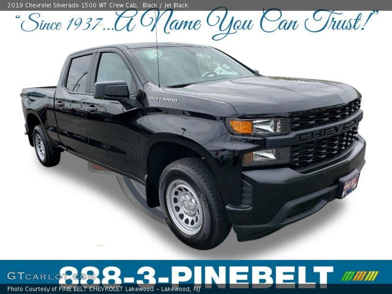 Black / Jet Black 2019 Chevrolet Silverado 1500 WT Crew Cab