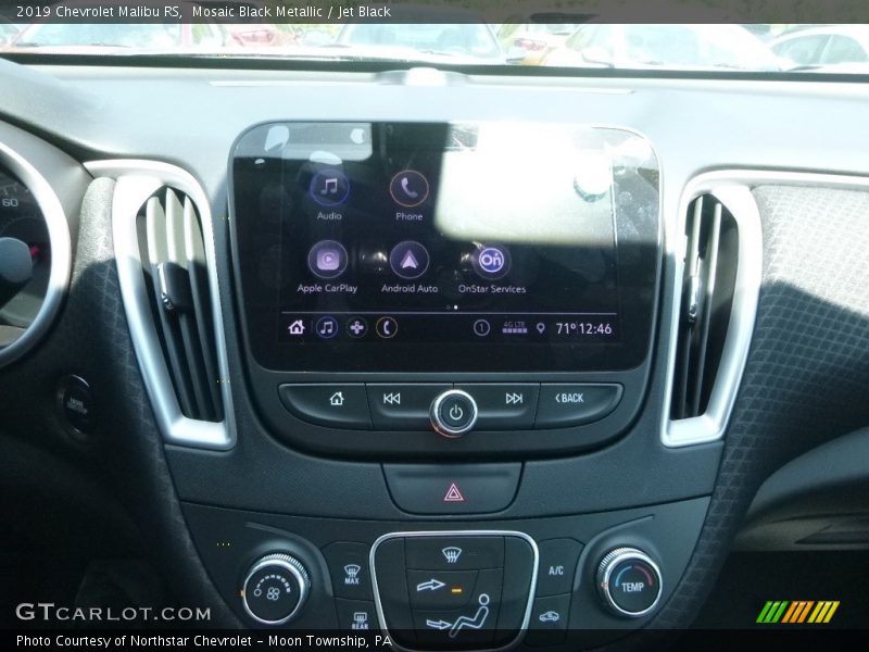 Mosaic Black Metallic / Jet Black 2019 Chevrolet Malibu RS
