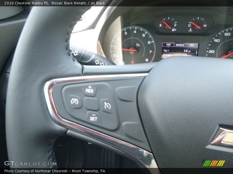 Mosaic Black Metallic / Jet Black 2019 Chevrolet Malibu RS