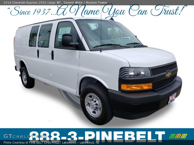 Summit White / Medium Pewter 2019 Chevrolet Express 2500 Cargo WT