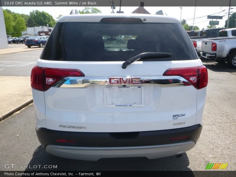 Summit White / Jet Black 2018 GMC Acadia SLE AWD