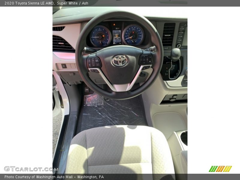 Super White / Ash 2020 Toyota Sienna LE AWD