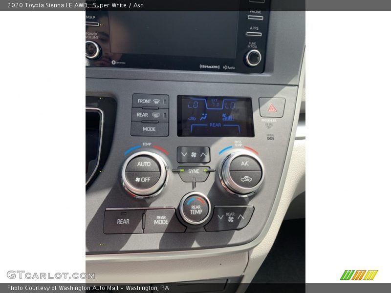 Super White / Ash 2020 Toyota Sienna LE AWD