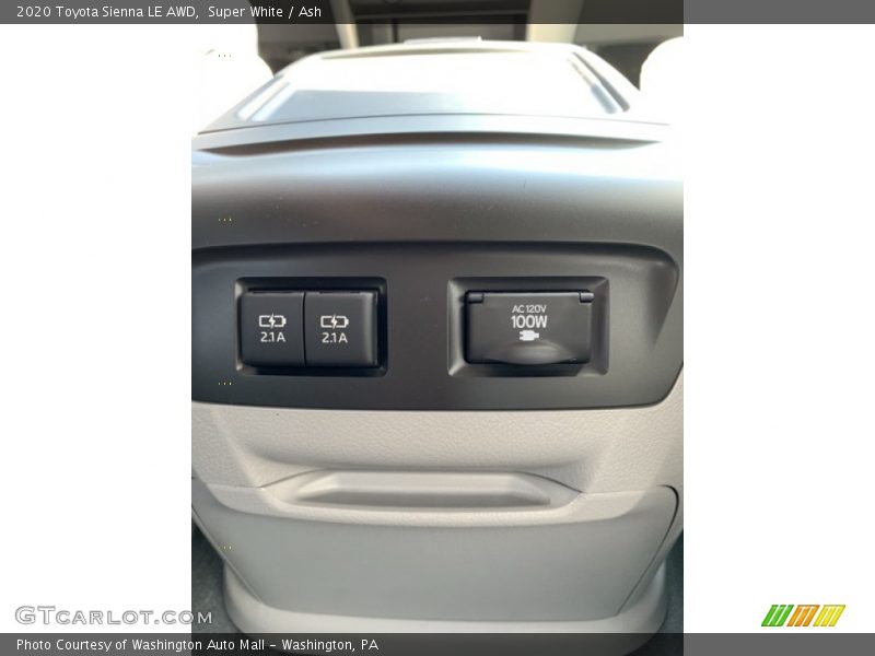 Super White / Ash 2020 Toyota Sienna LE AWD