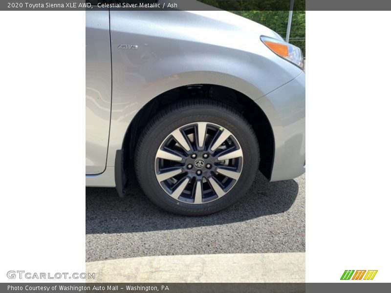 Celestial Silver Metallic / Ash 2020 Toyota Sienna XLE AWD