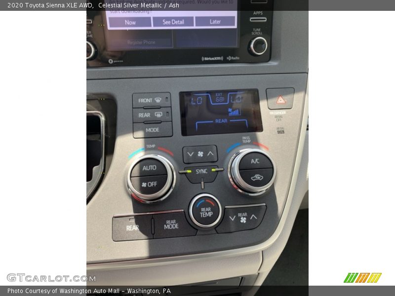 Celestial Silver Metallic / Ash 2020 Toyota Sienna XLE AWD
