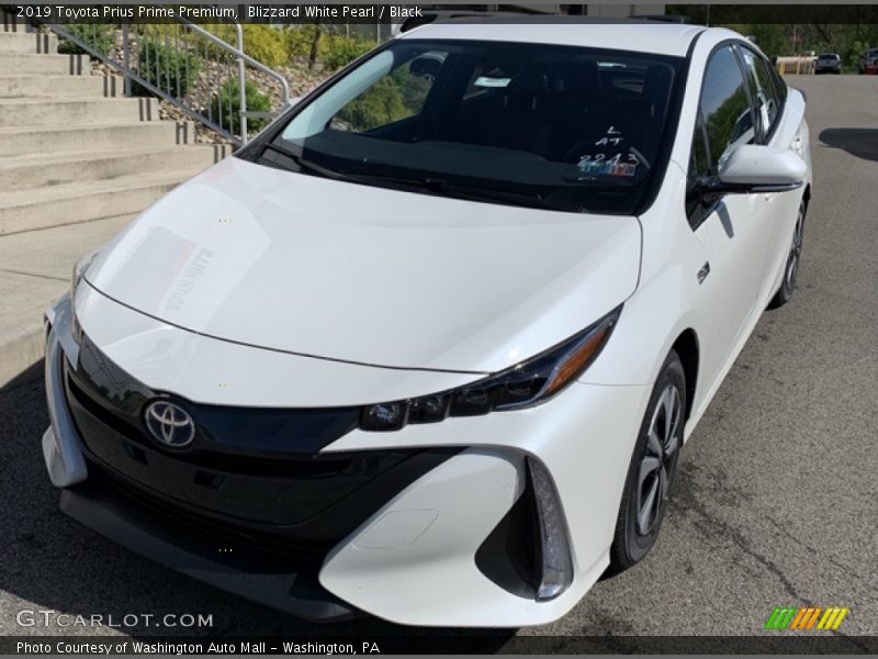 Blizzard White Pearl / Black 2019 Toyota Prius Prime Premium