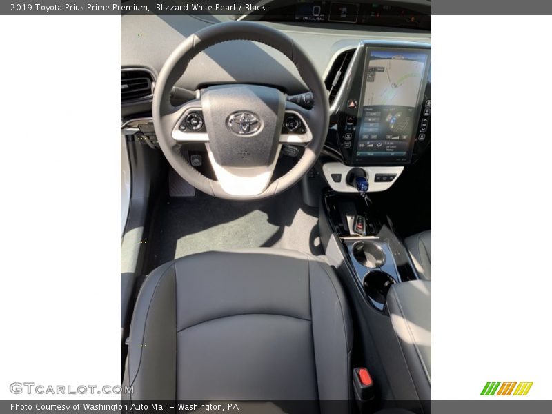 Blizzard White Pearl / Black 2019 Toyota Prius Prime Premium