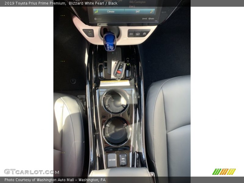 Blizzard White Pearl / Black 2019 Toyota Prius Prime Premium