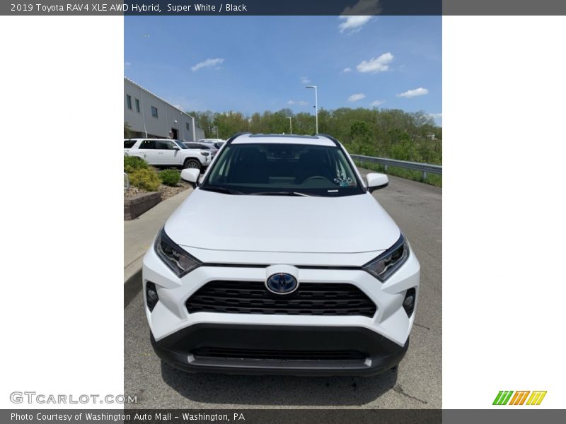 Super White / Black 2019 Toyota RAV4 XLE AWD Hybrid