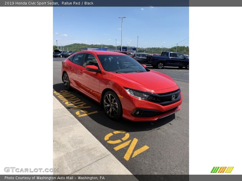 Rallye Red / Black 2019 Honda Civic Sport Sedan