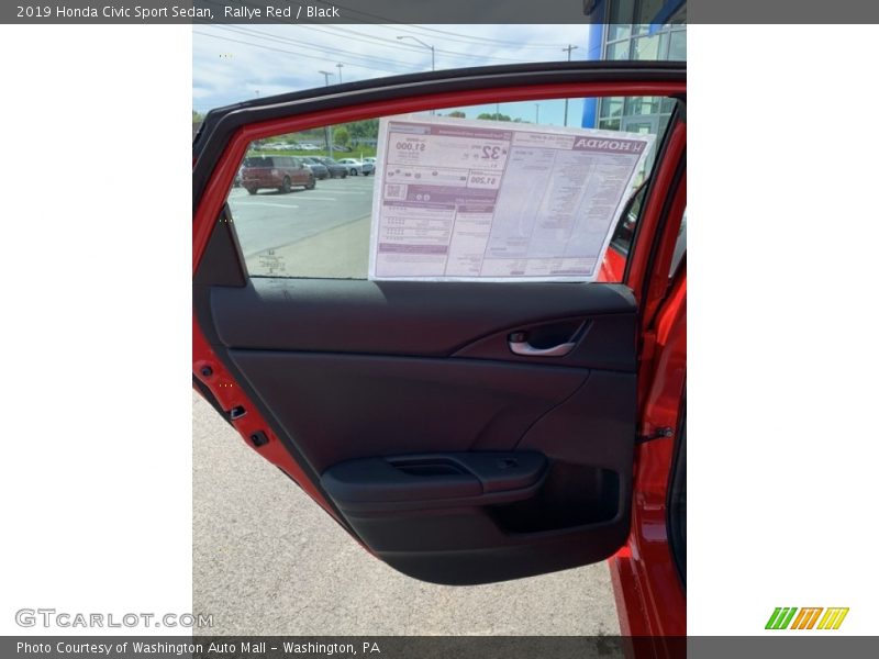 Rallye Red / Black 2019 Honda Civic Sport Sedan