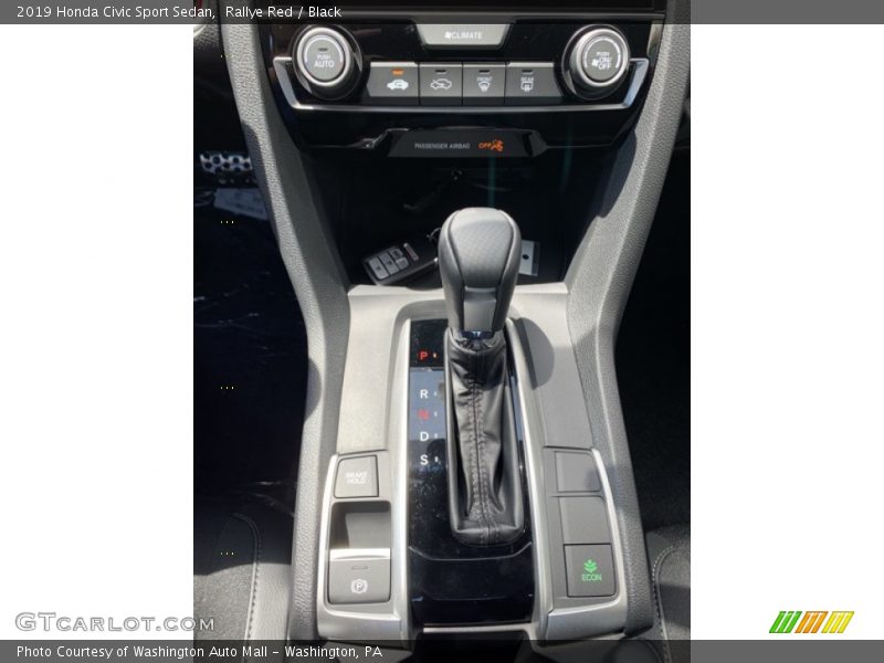 Rallye Red / Black 2019 Honda Civic Sport Sedan