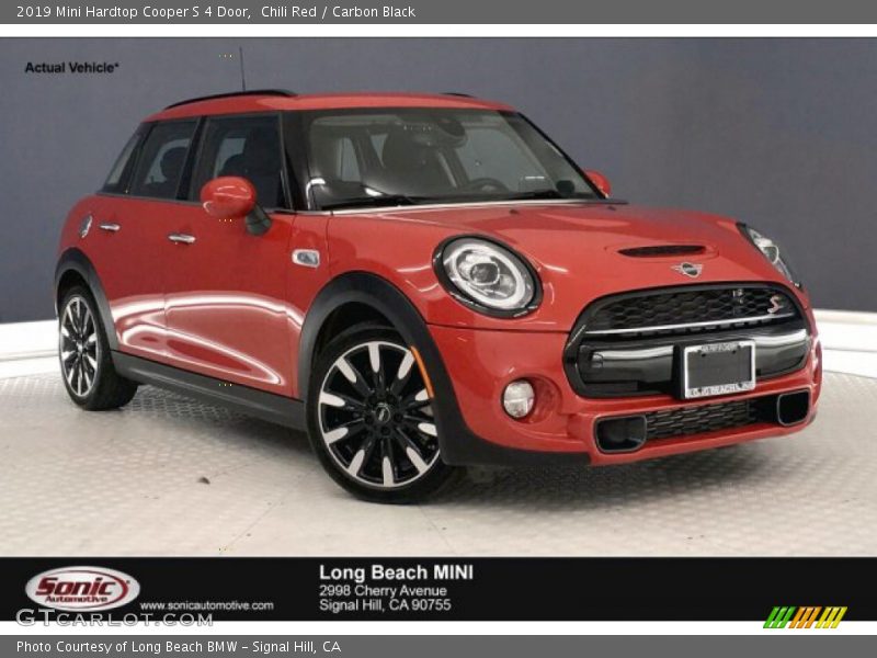 Chili Red / Carbon Black 2019 Mini Hardtop Cooper S 4 Door